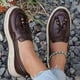 thumbnail image 1 of Xucatan Women's Genuine Leather Moccasins, Comfortable Casual Driving Loafers with Cushioned Insole, Lightweight Slip-On Shoes for Women Gift, 1 of 8