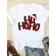 thumbnail image 4 of Camiseta con estampado navideño de estilo acuarela para mujer, ropa de Año Nuevo con cuello redondo, camiseta informal con estampado de los años 90, 4 of 5