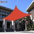thumbnail image 4 of Spencer 9.8'x 6.6' Square Sun Shade Sail Bench Canopy Cover UV Blocking Top Sand for Garden Patio Outdoor Activities "Orange Red", 4 of 10