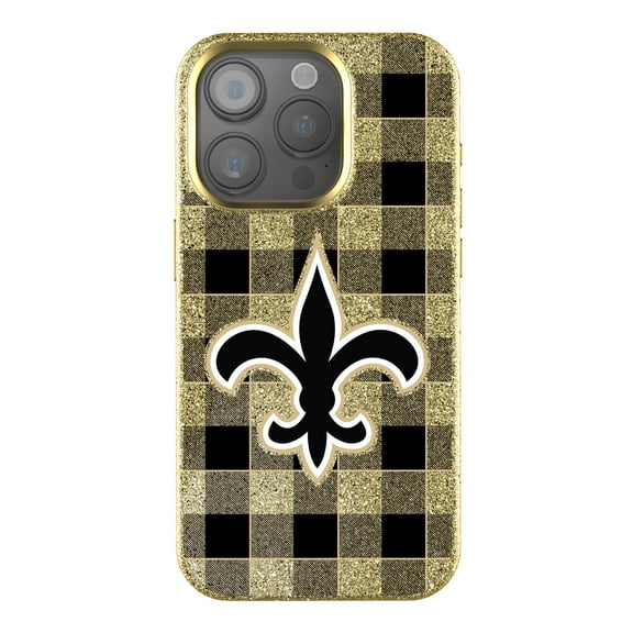 Keyscaper New Orleans Saints Plaid Bling iPhone Case