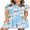 A11_Fl Light Blue, variant on JuneFish Women's Summer Short Sleeve Casual Dresses Beach Flowy Sundresses with Pockets