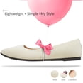 thumbnail image 3 of AOMAIS Women's Fashion Ballet Flats Pointy Toe Flats Mesh Casual Shoes for Women Slip on Shoes(Beige,US11), 3 of 10