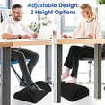 thumbnail image 4 of Dosaele Ergonomic Foot Rest Under Desk - Premium Velvet Soft Foam Footrest for Desk - Most Comfortable Desk Foot Rest in The World for Lumbar  Back  Knee Pain - Foot Stool Rocker, 4 of 11