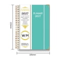 thumbnail image 4 of 2026-2027 Weekly & Monthly Planner, Calendar Notebook, A5 Spiral Bound Organizer with Tabs, Blue Hardcover Schedule Book for Work & Daily Planning, 4 of 6