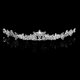 thumbnail image 2 of KAKOWELY Corona de novia con decoración de diamantes de imitación, pasadores para el pelo, diadema, pinza para el pelo y lazo (plateado), 2 of 4