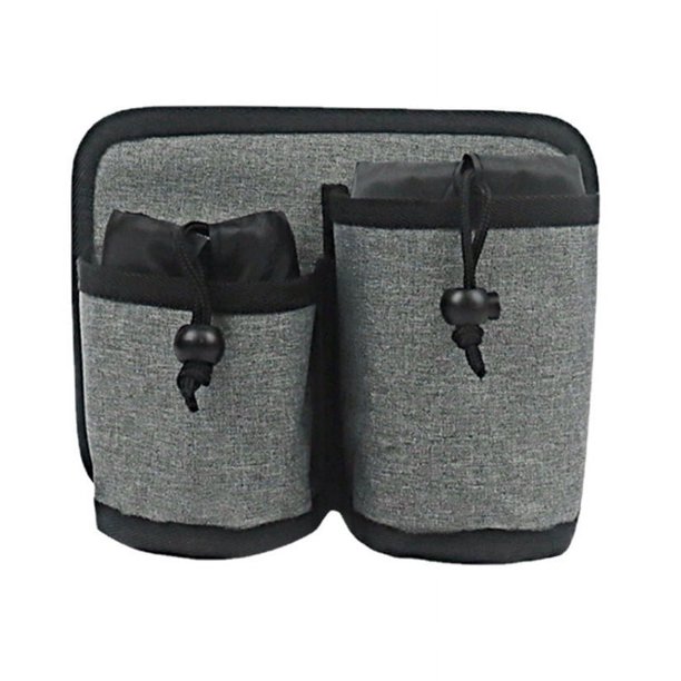 Portavasos para maletas con manos libres, accesorios de viaje, ajustable para diferentes tamaños de tazas de café, turistas-gris