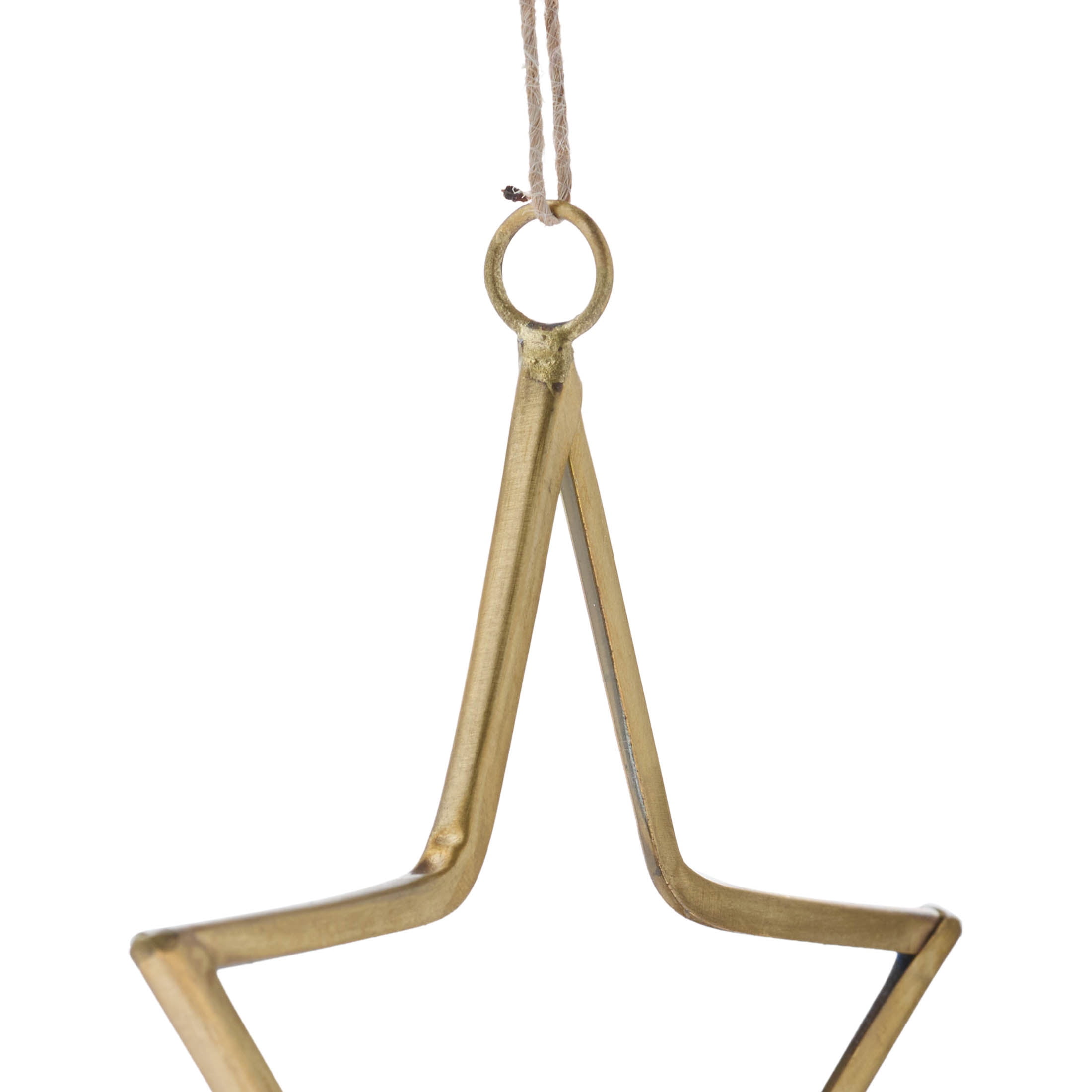 Gold Glass Star Christmas Ornament, 5", by Holiday Time