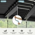 thumbnail image 2 of 10'×20' Outdoor Louvered Pergola, Aluminum Outdoor Louvered Pergola Patio with Adjustable Roof for Outdoor Deck, Backyard, Garden, 2 of 6