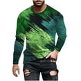 thumbnail image 2 of Men's Long Sleeve Crewneck Camou Graphic T-Shirt Casual Fashion Lightweight Tee Tops Slim Fit Workout Muscle Shirts,Tshirts for Men 2024 Clearance Sale Big and Tall, 2 of 5