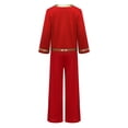 thumbnail image 7 of Aislor Boys Praise Dance Outfits Liturgical Worship Pullover Top with Wide Leg Pants Bottom for Themed Party Red 10, 7 of 7