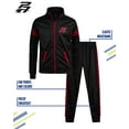 thumbnail image 2 of Pro Athlete Boys Tracksuit Set - 2 Piece Tricot Mock Neck Sweatshirt and Joggers Track Pants (8-12), 2 of 7