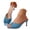 a-Blue, variant on Kitten Heels for Women Rhinestone Pointed Peep Toe Heeled Sandals High Heels Slip on Slides Backless Mule Comfortable Low Heel Dress Shoes (6,Black)