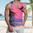 thumbnail image 2 of Caqnni Men Workout Tank Top Gym Bodybuilding Sleeveless Muscle Tee Shirt for Running Athletic Gym Sports Training, Moisture Wicking S,Hot Pink, 2 of 5