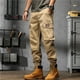 thumbnail image 4 of Pantalones Cargo negros para hombre, ropa de calle japonesa Vintage, Hip Hop, con bolsillos, informal, estilo Safari, holgado, 2023, 4 of 4