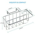 thumbnail image 3 of Cqxid Rack Under $10 Kitchen Sponge Holder For Organizer Caddy Brush Soap Drainer Rack Premium Stainless, 3 of 8