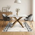thumbnail image 3 of ODIKA 5'x7' Gray Cream Lattice Geometric Washable Area Rug Contemporary Interlocking Diamond Trellis Bohemian for Small Living Room, Bedroom, Easy Care, Non-Shedding, Pet Friendly, 3 of 7