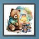 thumbnail image 1 of Cuadros Decorativos 5D bricolaje taladro redondo completo diamante pintura oso Kit arte decoración del hogar (V4248) Wdftyju embutido en tela, 1 of 6