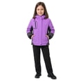 thumbnail image 6 of Wantdo Girl's Waterproof Ski Jacket Windproof Winter Snow Coat Fleece Raincoats Purple 6/7, 6 of 8