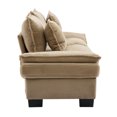 thumbnail image 3 of Corduroy Sofa Sleeper Couch Loveseat Sofa with Pillows Comfy Upholstered Deep Seat Sofa for Bedroom,Living Room,Apartment,Office,Dorm-Khaki Corduroy, 3 of 5