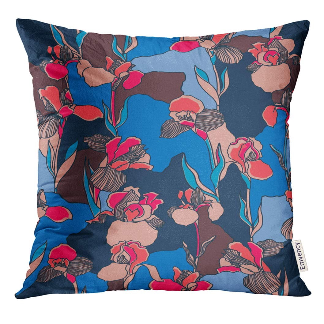 STOAG Blooming Color Block Floral Pattern Iris Flower Graphical ...