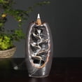 thumbnail image 5 of Waterfall Backflow Incense Burner Ceramic Smoke Censer Holder with Mountain Stream Design for Home Office Zen Meditation Relaxing Decor, 5 of 5