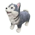 thumbnail image 4 of Figura de husky siberiano, modelo animal, pequeña y divertida figura de cachorro de husky siberiano aullando, adorno para habitación infantil, jardín, 4 of 8