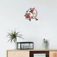 thumbnail image 4 of Nvzi Round Metal Birds Hummingbird Flower Metal Wall Sculpture, 4 of 4