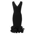 thumbnail image 4 of Sngxgn Women's Basic Bodycon Midi Dress Crewneck Sleeveless Casual Summer Tank Top Dresses(Black,M), 4 of 6