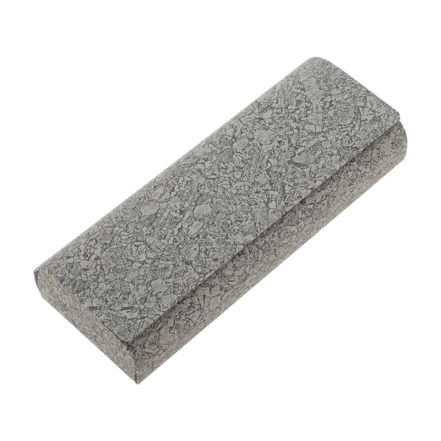 Estuche para gafas de 1 Pc con diseño de grano de madera 6.14"x2.36"x1.18" Gris