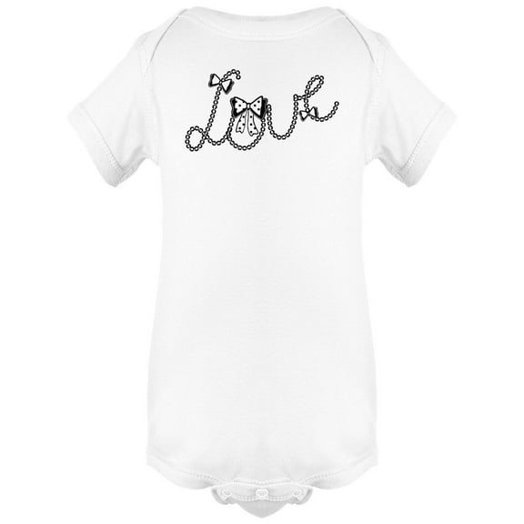 "Love" With Ribbon   Bodysuit Infant -Image by Shutterstock,  Newborn