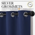 thumbnail image 4 of DweIke Thermal Insulated Grommet Blackout Curtains for Bedroom,2 Panels,42"x84",Navy Blue, 4 of 8