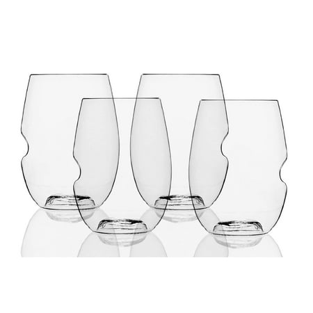 Wine Glasses Bulk govino Go Anywhere Classic Series Stemless Wine Glass Flexible Shatterproof Recyclable, 16-ounce, Bulk Case of 72 ()
