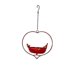 thumbnail image 2 of Comedero para pájaros colgante, casa para pájaros, decoración de jardín de metal y hierro para exteriores, para patios y jardines, multifuncional, atrae fauna silvestre (rojo) NCHKUN, 2 of 8