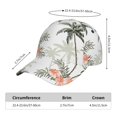 thumbnail image 2 of Balery Vintage Palm Trees Gorra de béisbol de tamaño ajustable para correr, entrenar y actividades al aire libre. Gorra de papá para todas las estaciones., 2 of 6