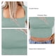 thumbnail image 5 of Camiseta sin mangas de punto acanalado, manga corta, ajustada, elástica, para mujer, citas, trabajo, 5 of 6