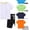 C, variant on Kids Blank Summer Outfits Unisex Soft Breathable Solid Color Crewneck Short Sleeve Pullover Tee and Active Shorts 2pc Pack