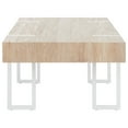 thumbnail image 5 of SAFAVIEH Aberton Modern Coffee Table, Natural/White (43.3 in. W x 23.6 in. D x 15.7 in. H), 5 of 9