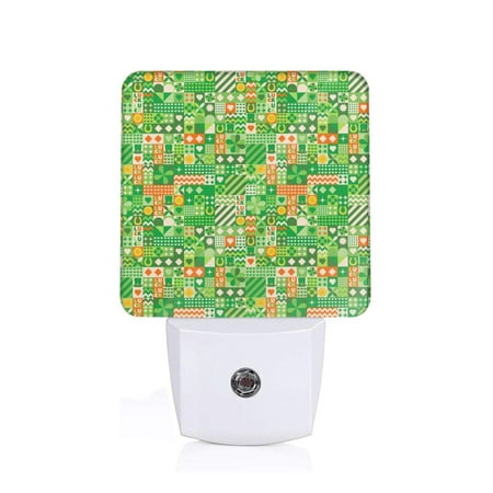 KLL St Patrick s Day6 for Night Lights Auto Sensor Night Lamp Plug in Night Light with Dusk-to-Dawn Light Sensor LED Nightlightfor Adults & Kids Room/Bedroom/Hallway