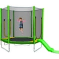 thumbnail image 6 of BTYMWAY 7ft Trampoline for Kids, Children's Trampoline Outdoor, Small Trampoline with Slide and Ladder, Recreational Trampoline for Backyard, Outside Toys for Kids with Safety Enclosure Net, 6 of 8