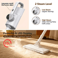 thumbnail image 3 of ORFELD Multi-Purpose  248℉ Steam Mop with Display Screen, Detachable Handheld Steam Cleaner, Quick 15s Heat, 400ml and 2-Level Steamer for Cleaning Floor, Carpet, Kitchen, Car, Toys(White), 3 of 12
