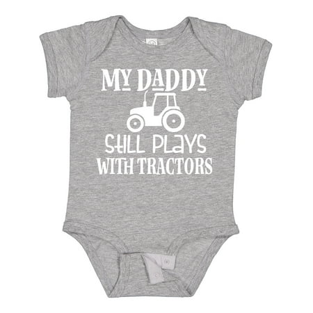 

Inktastic Farmer My Daddy Still Plays with Tractors Gift Baby Boy or Baby Girl Bodysuit
