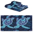 thumbnail image 2 of Coolnut Blue Patterned Sea Turtle 3-Piece Towel Set,Soft Absorbent Quick Dry Bath Towels Sets,1 Bath Towel,1 Hand Towel,1 Washcloth,for Bathing Home Hotel Gym Spa Wash cloth, 2 of 7