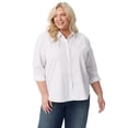 thumbnail image 2 of Gloria Vanderbilt Swan Series Women's Plus Amanda Oversized Shirt, Sizes 0X-4X, 2 of 5