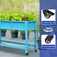 thumbnail image 4 of ModFusion Raised Garden Bed, 400lb Capacity, Weather Resistant Poly Wood, Adjustable Wheels, Legs, 46.5" Width, 4 of 6