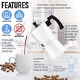 thumbnail image 4 of Moka Pot Espresso Zulay Premium, a prueba de fugas, 540 ml, blanco, 4 of 8
