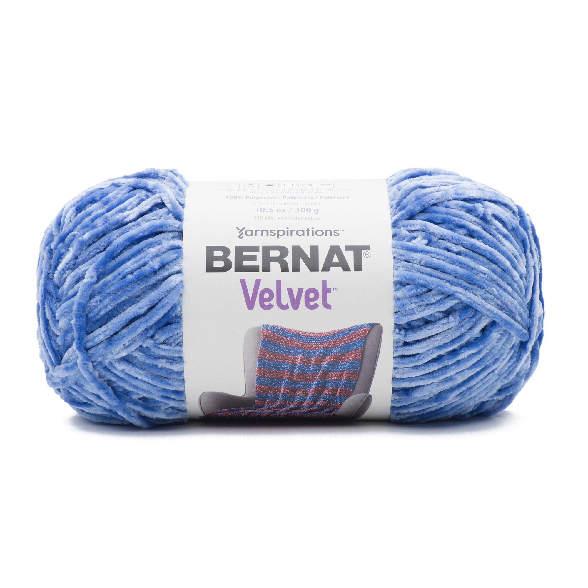 Bernat Velvet Yarn, (300g/10.5 oz), Rich Blue
