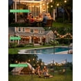 thumbnail image 3 of Metal String Light Poles for Outside Hanging - Backyard, Garden, Patio, 2 Pack Lighting Stand with Adjustable Height for Outdoor Parties, Wedding, Extra-Long 5-Prong Claws, (10FT) FLP02B01, 3 of 9