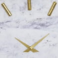 thumbnail image 6 of CosmoLiving by Cosmopolitan 15" White Marble Wall Clock with Gold Metal Accents, 6 of 13