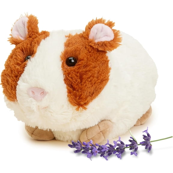 Warmies 13” Guinea Pig Stuffed Animal, Microwavable Heated Plushies and Weighted Soft Plush Toys