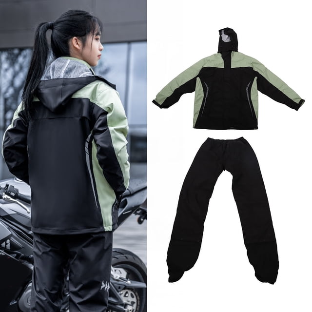 Ensemble Imperméable et Léger pour Moto, Pantalon de Pluie pour Camping Randonnée